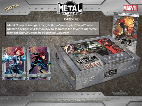 marvel metal hobby box|marvel collectible cards.